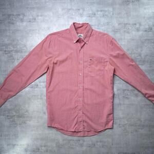 Y2K Lacoste Red button up long sleeve shirt